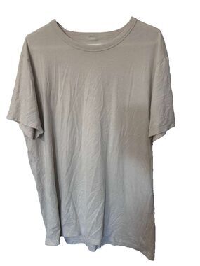 Lululemon Soft Jersey Plain Shirt Men's Size 2XL Beige Short Sleeves Soft